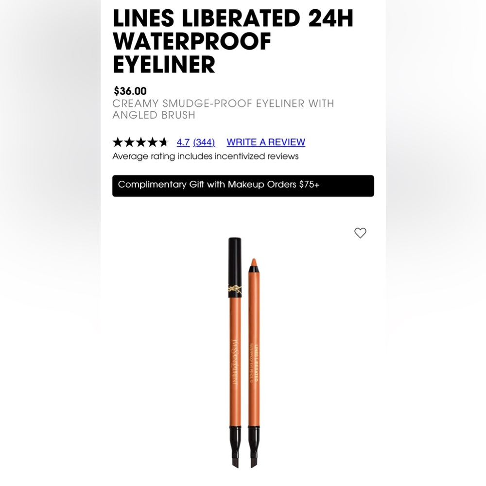 Yves Saint Laurent Waterproof Eyeliner Pencil New in BOX